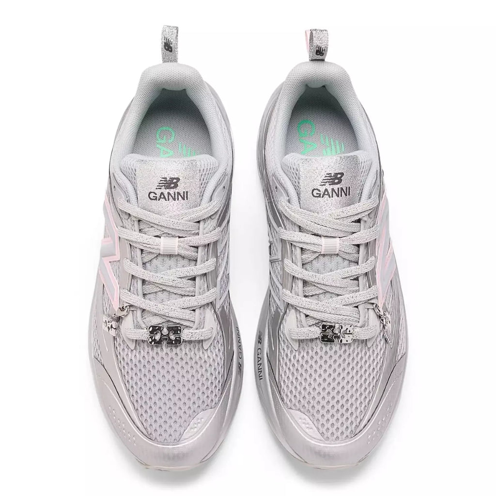 ganni x new balance sliver & pink