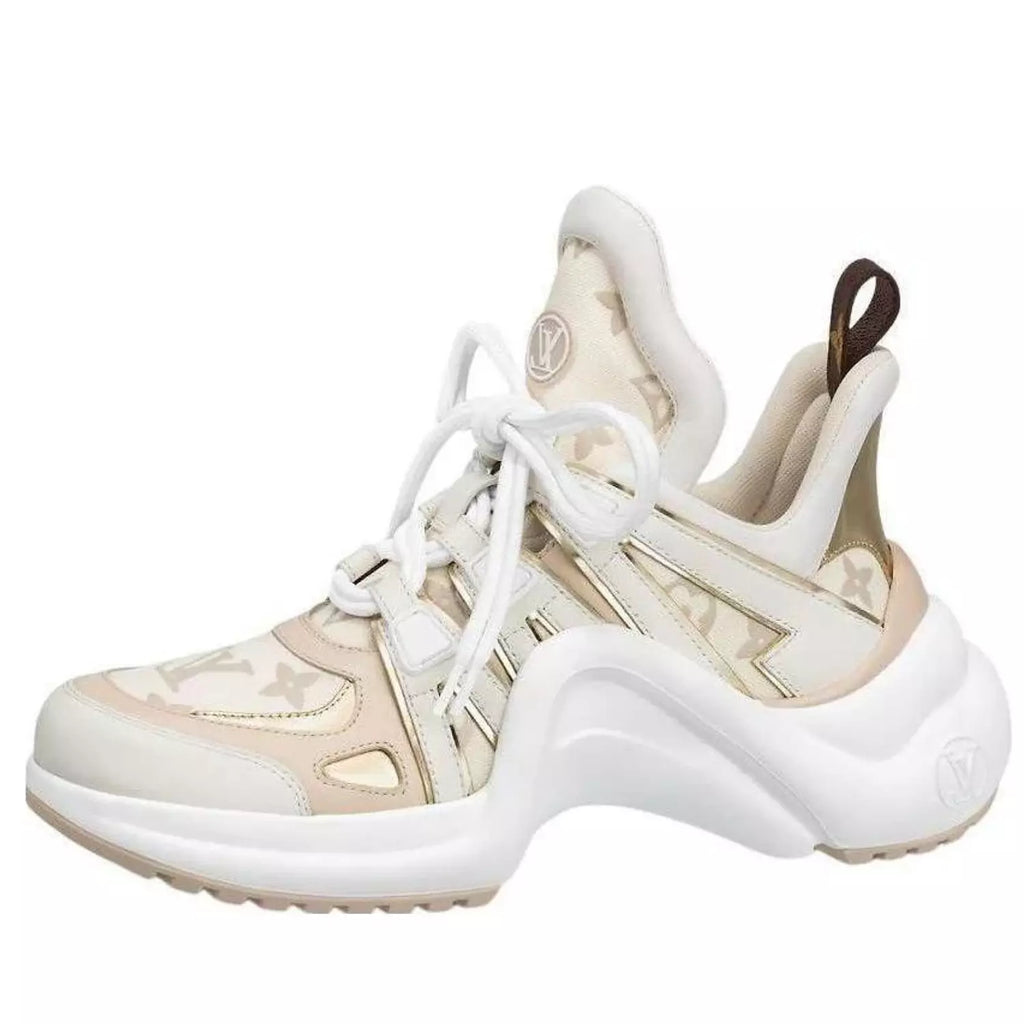 LOUIS VUITTON(WMNS) LOUIS VUITTON LV Archlight Sneakers 'Beige Monogram Gold'