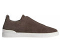Zegna Brown Suede Triple Stitch™ Sneakers