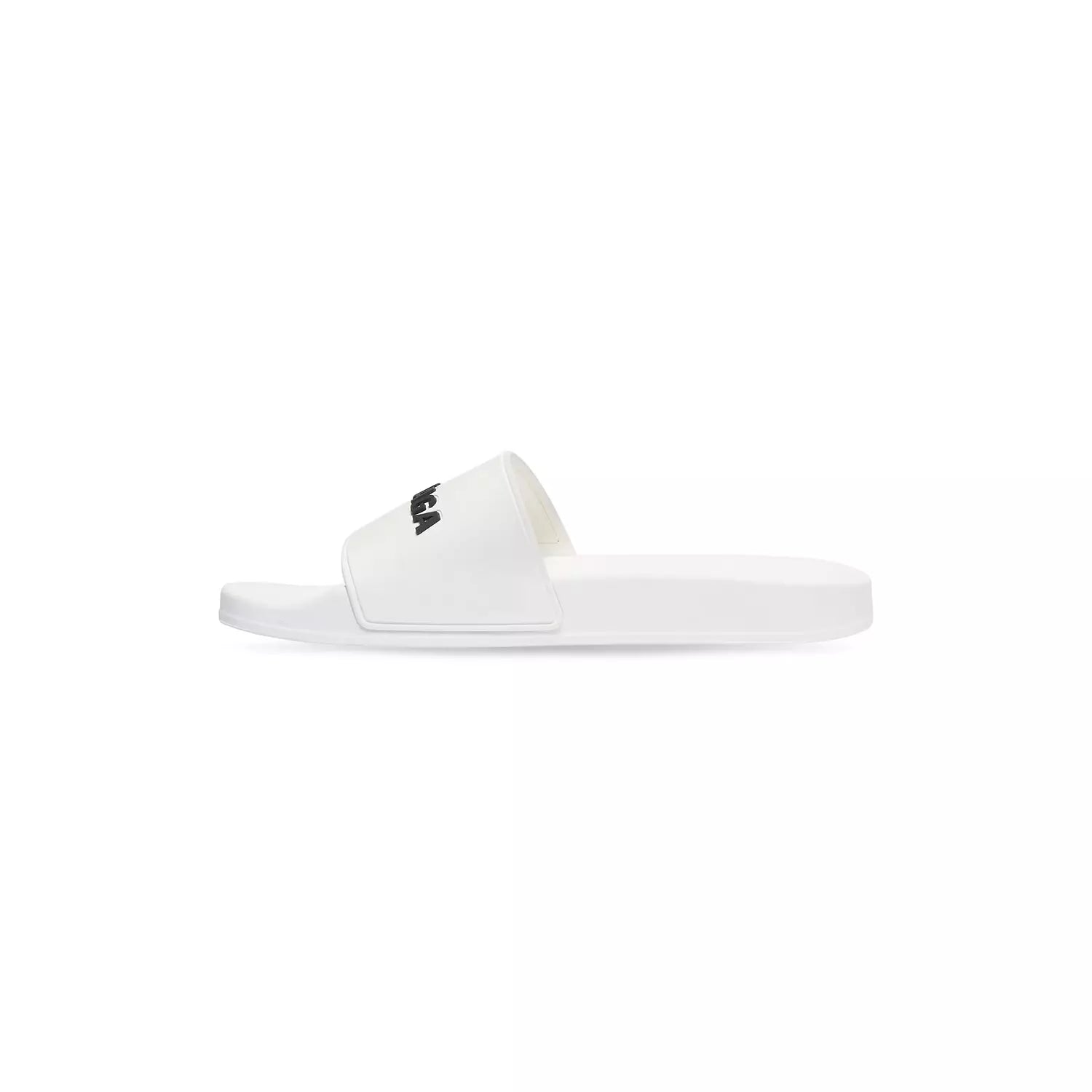 Balenciaga Pool Slide Sandal in white smooth rubber