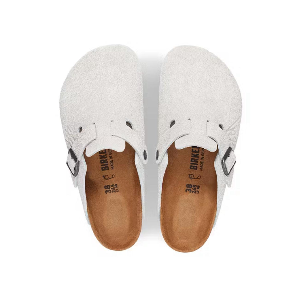 Stussy X Birkenstock boston Bs retro white
