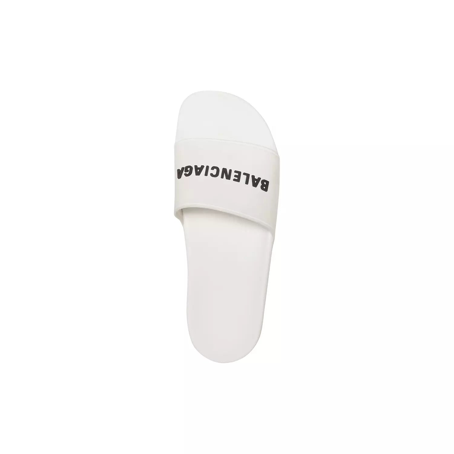 Balenciaga Pool Slide Sandal in white smooth rubber