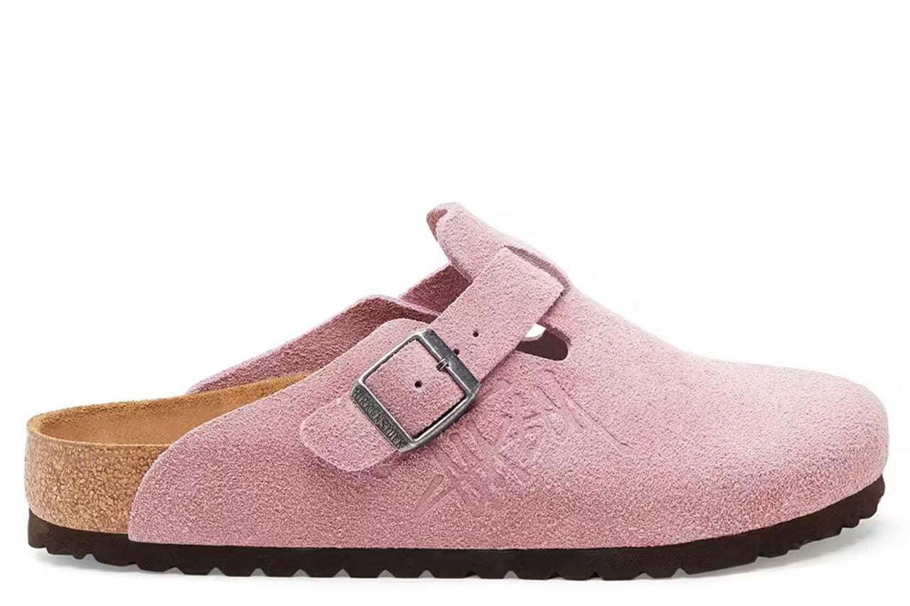 Stussy X Birkenstock Boston Bs pink