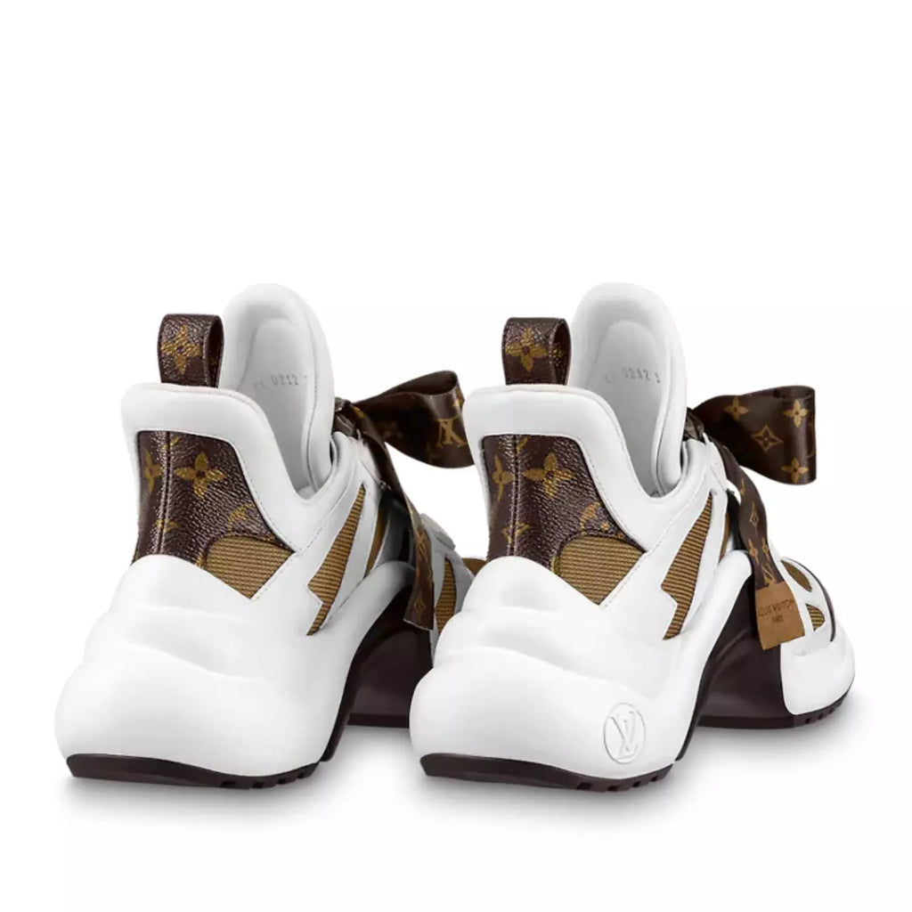 LOUIS VUITTON(WMNS) LOUIS VUITTON Archlight 1.0 Sneakers 'White Brown with Brown Ribbon'