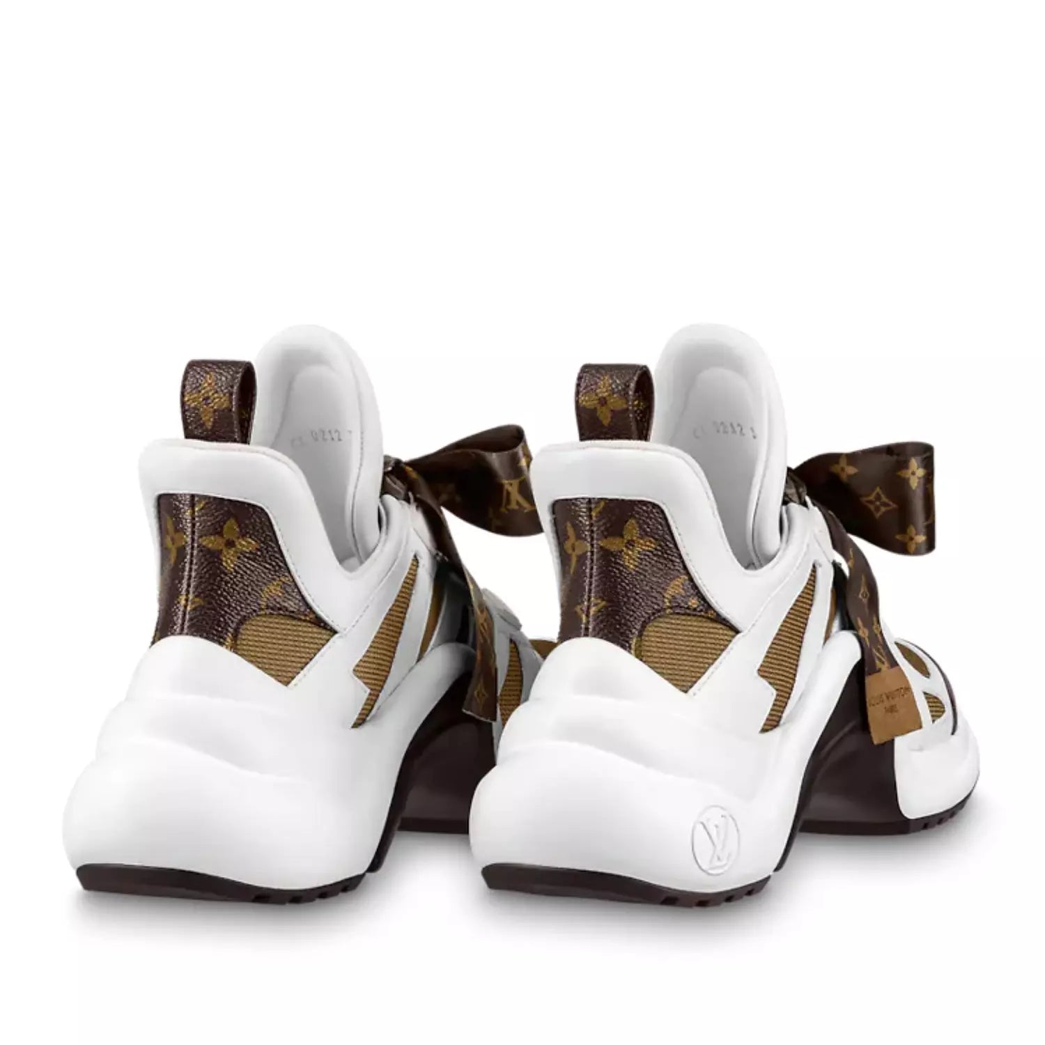 LOUIS VUITTON(WMNS) LOUIS VUITTON Archlight 1.0 Sneakers 'White Brown with Brown Ribbon'