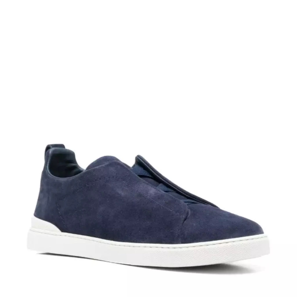 Zegna Utility Blue Suede Triple Stitch™ Sneakers