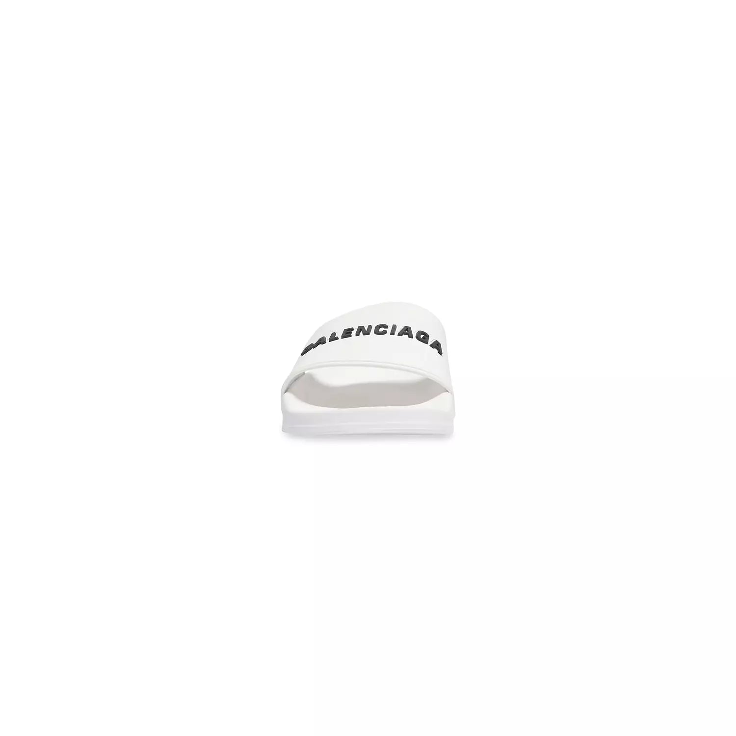 Balenciaga Pool Slide Sandal in white smooth rubber