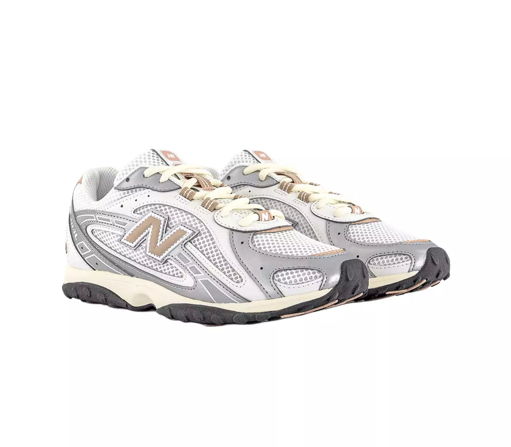 New Balance 204L Trainers Silver Metallic Off White Brown