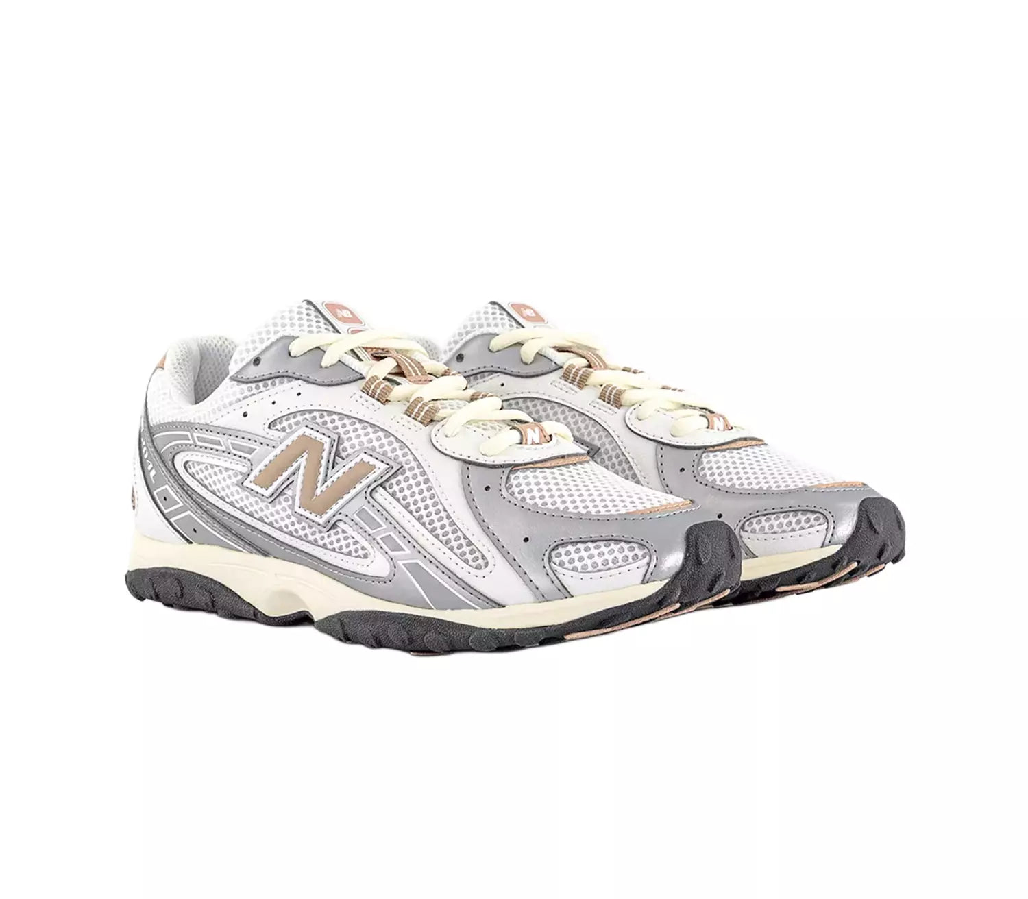 New Balance 204L Trainers Silver Metallic Off White Brown