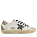 Golden Goose White and Gold Leather Sneakers