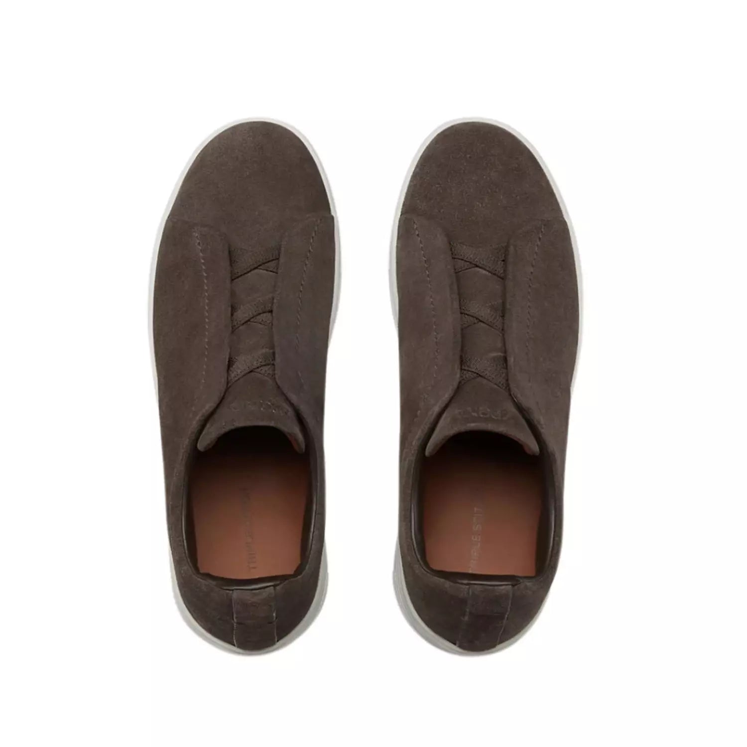 Zegna Brown Suede Triple Stitch™ Sneakers