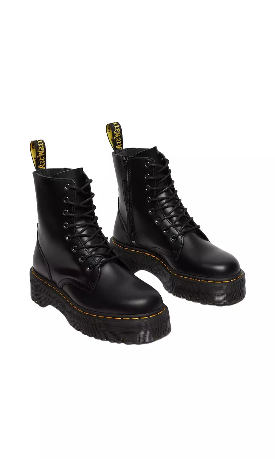 Dr. Martens Jadon Platform Boots - Black Smooth Leather