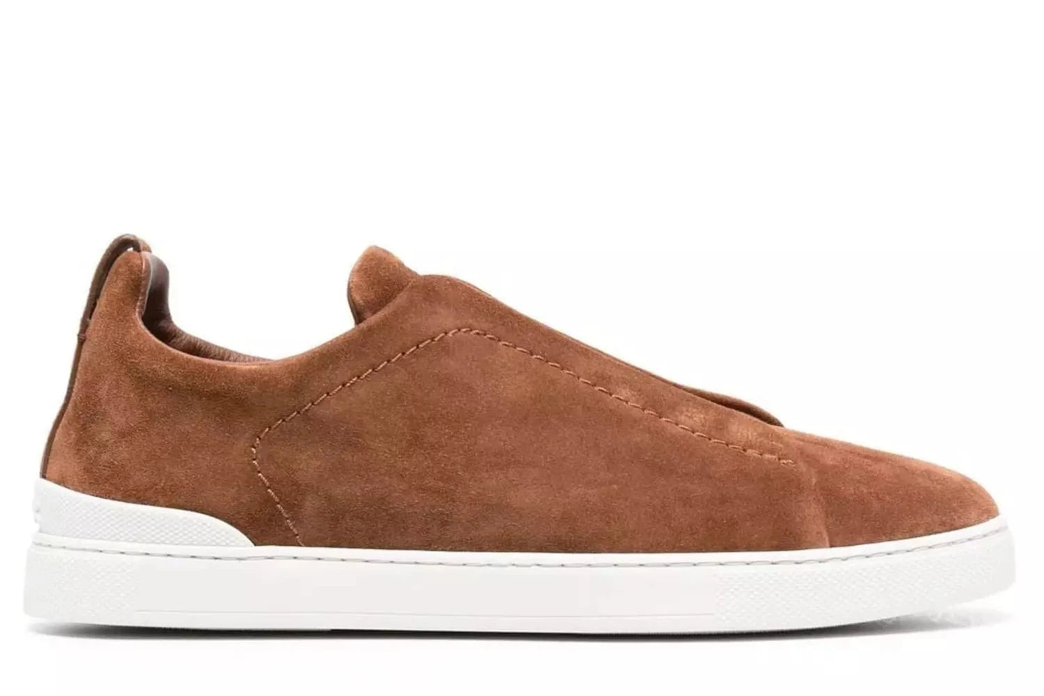 Zegna Tobacco Suede Triple Stitch™ Sneakers