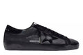 Golden Goose Men's Super-Star in black nappa with black suede star and heel tab