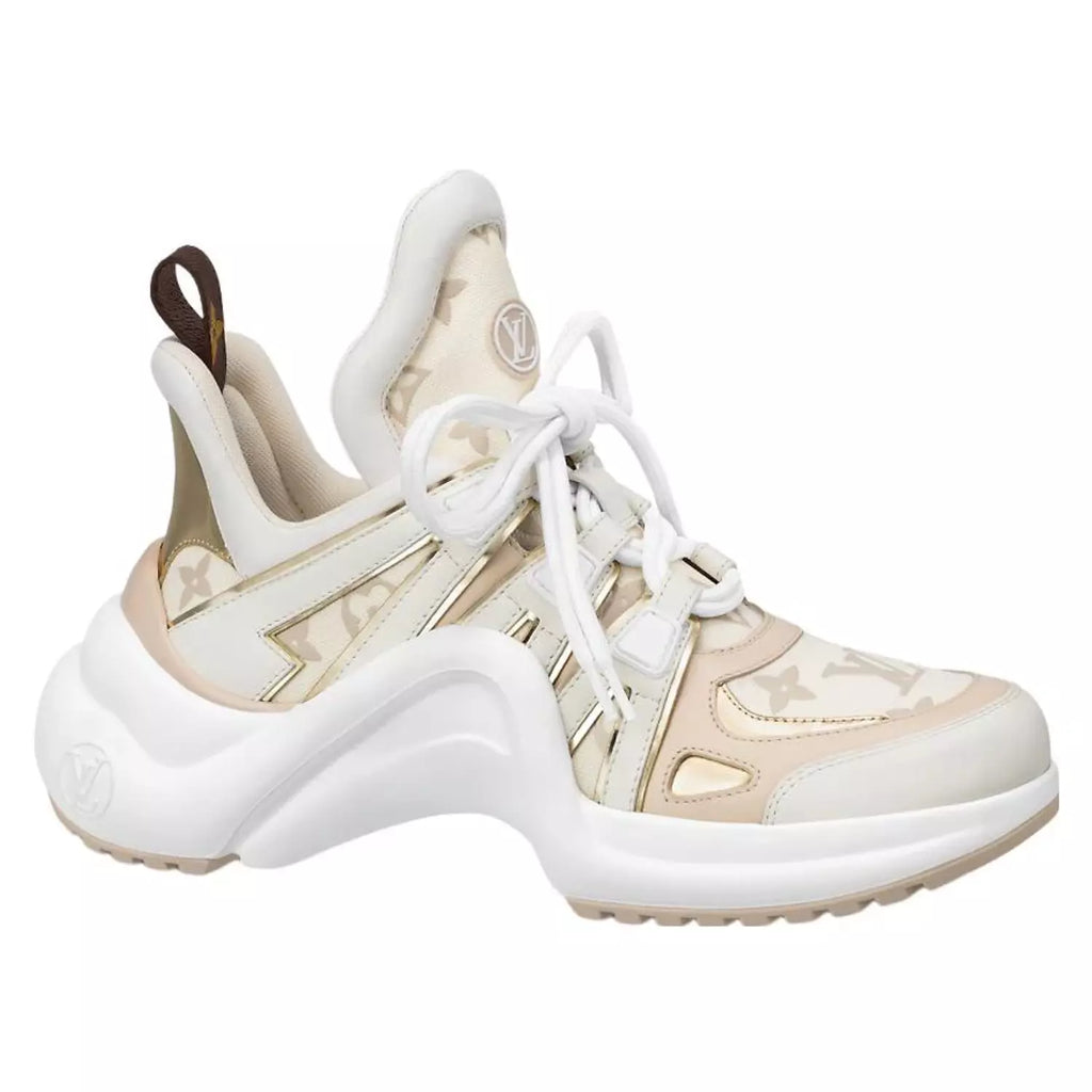 LOUIS VUITTON(WMNS) LOUIS VUITTON LV Archlight Sneakers 'Beige Monogram Gold'