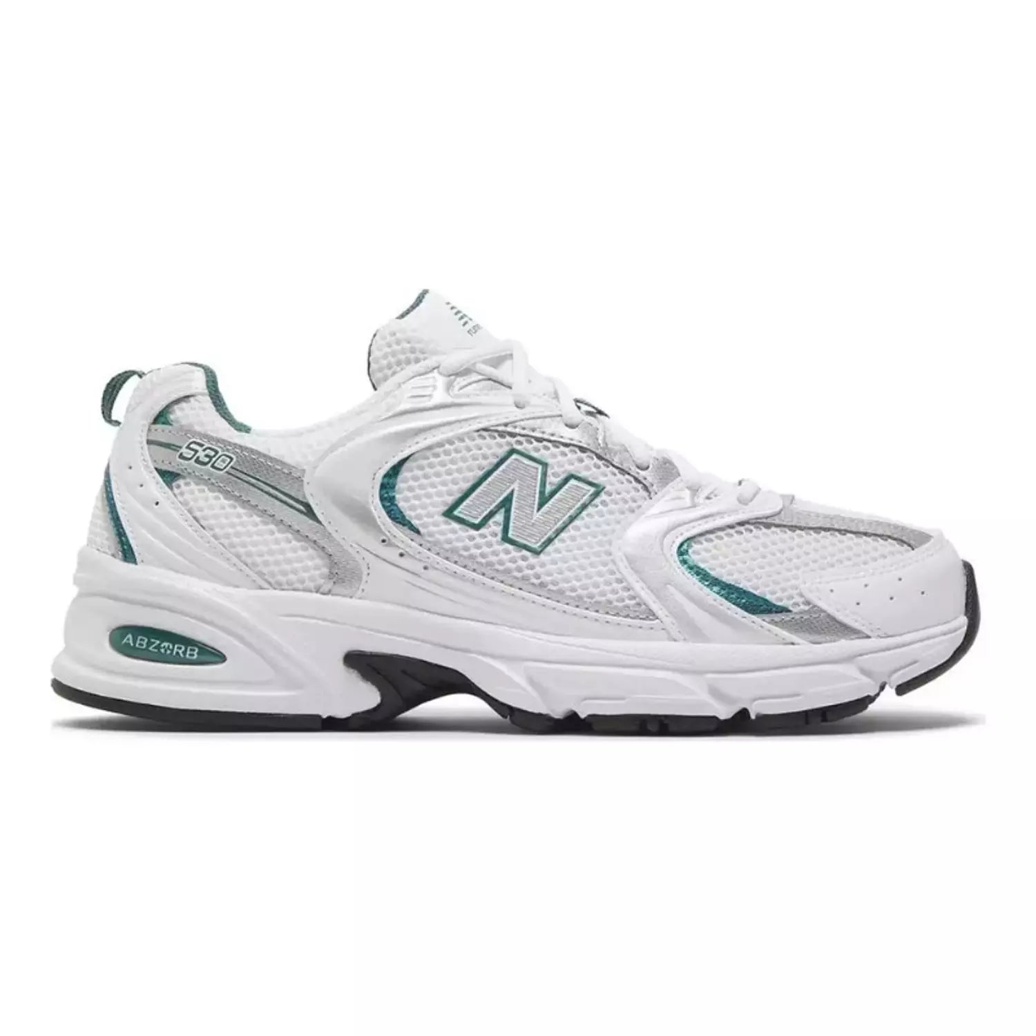 New Balance 530 White Silver Green