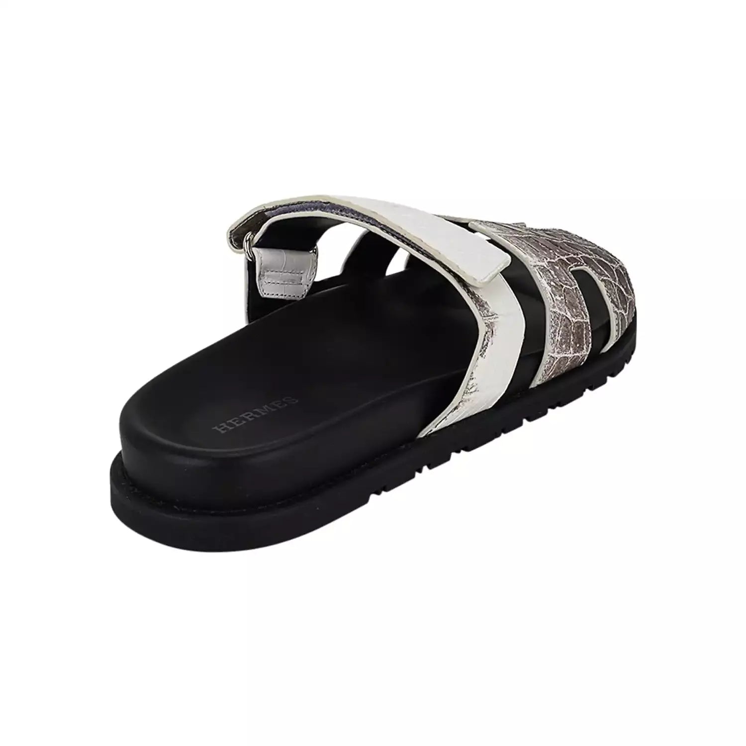Hermes Himalaya Crocodile Chypre Slingback Flat Sandals