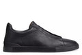 Zegna Black Deerskin Triple Stitch™ Sneakers
