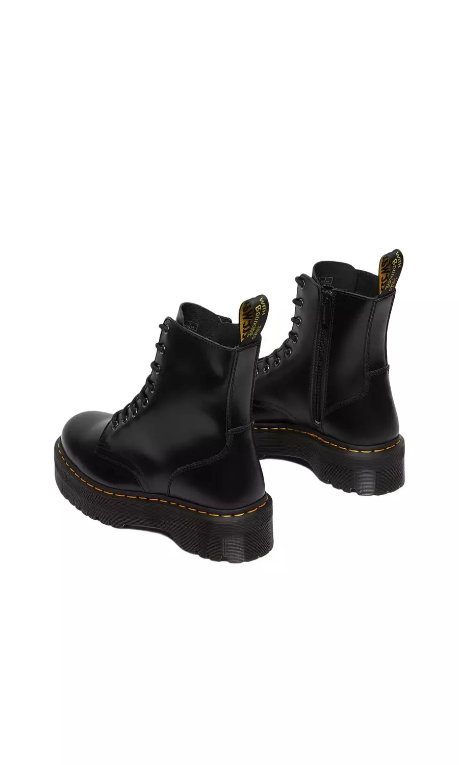 Dr. Martens Jadon Platform Boots - Black Smooth Leather