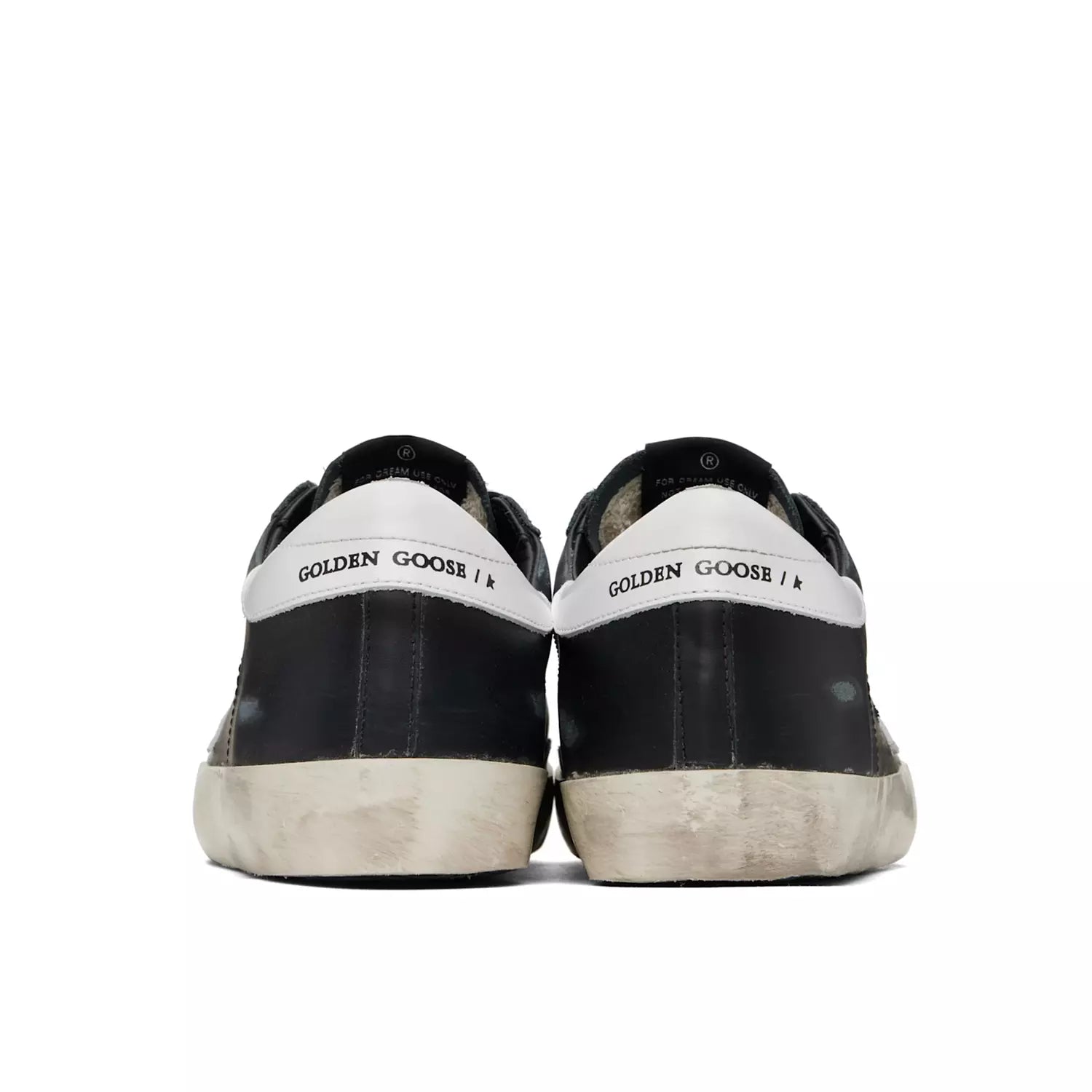 Golden Goose Super-Star Super-Star in black nappa with black star and glitter heel tab(
