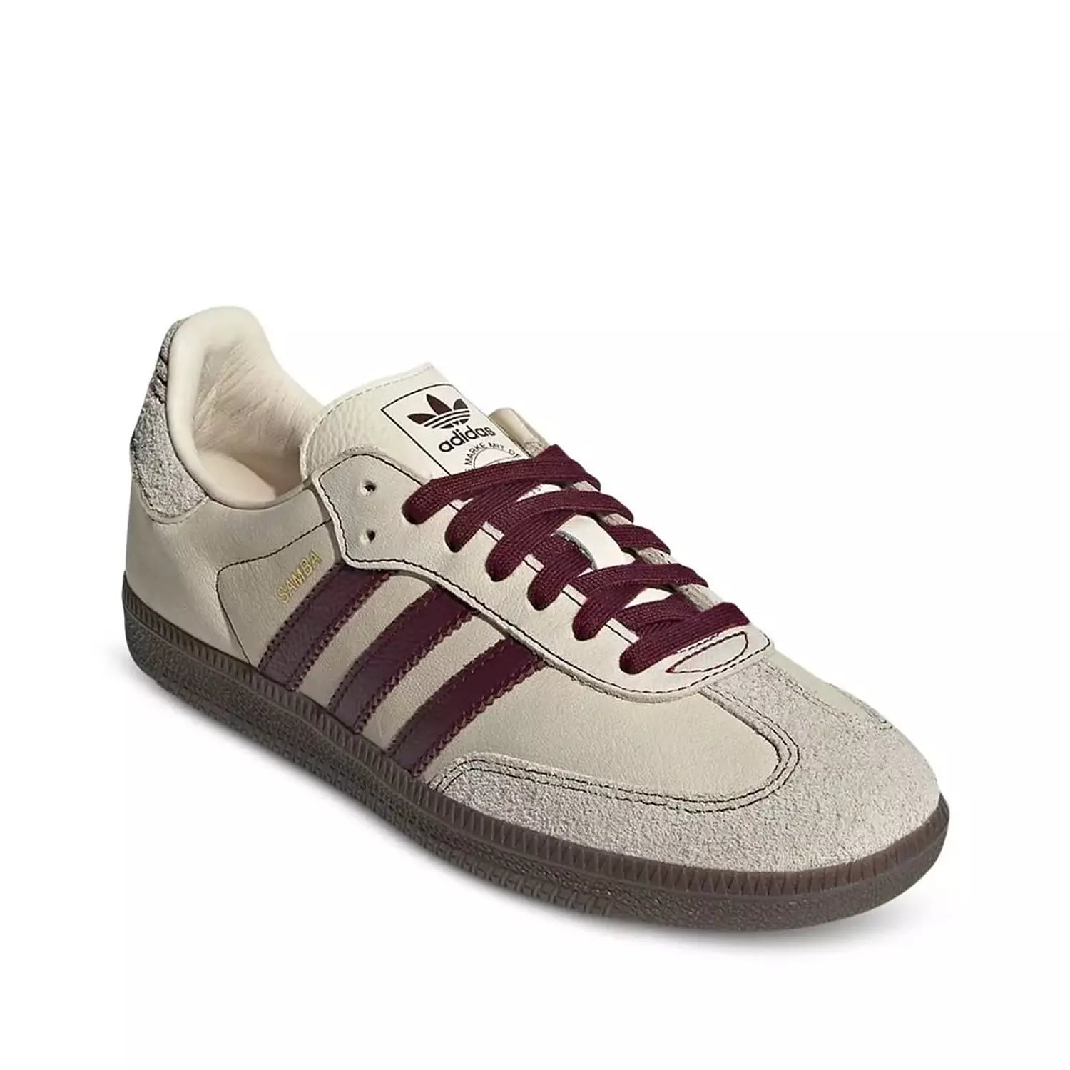 Adidas samba OG - wonder white / maroon