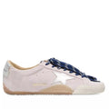 Golden Goose True-Star in pastel pink suede with silver star and heel tab