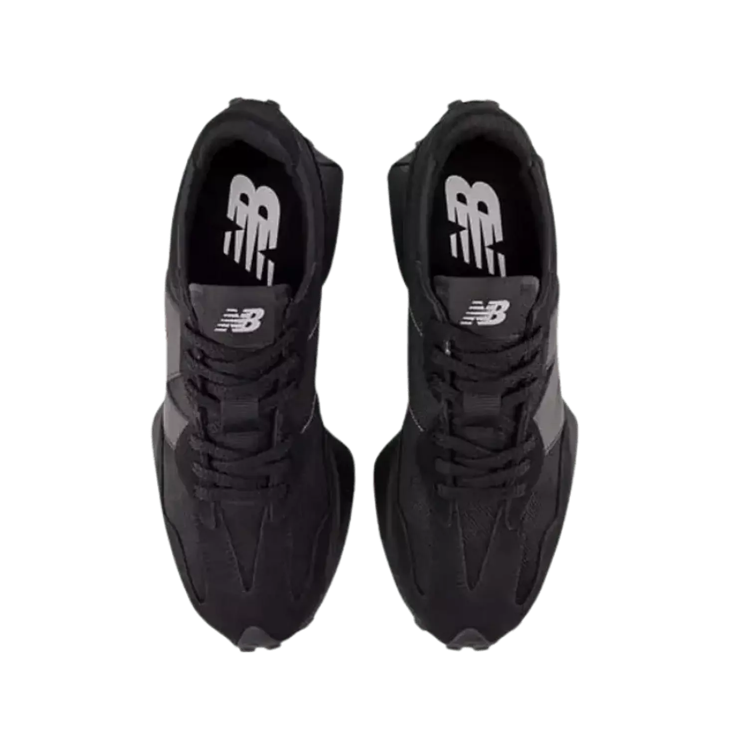 New Balance 327 - Black White Tongue Logo