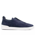 Zegna Utility Blue Suede Triple Stitch™ Sneakers
