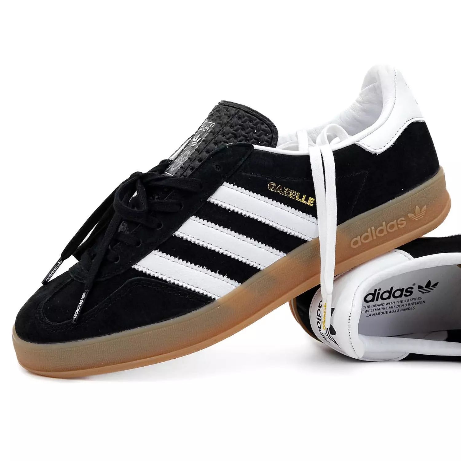 Adidas Gazelle Indoor - Black & White Gum
