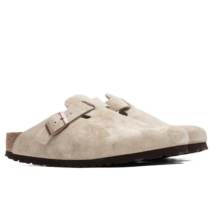 Birkenstock wide boston soft footbed - taupe