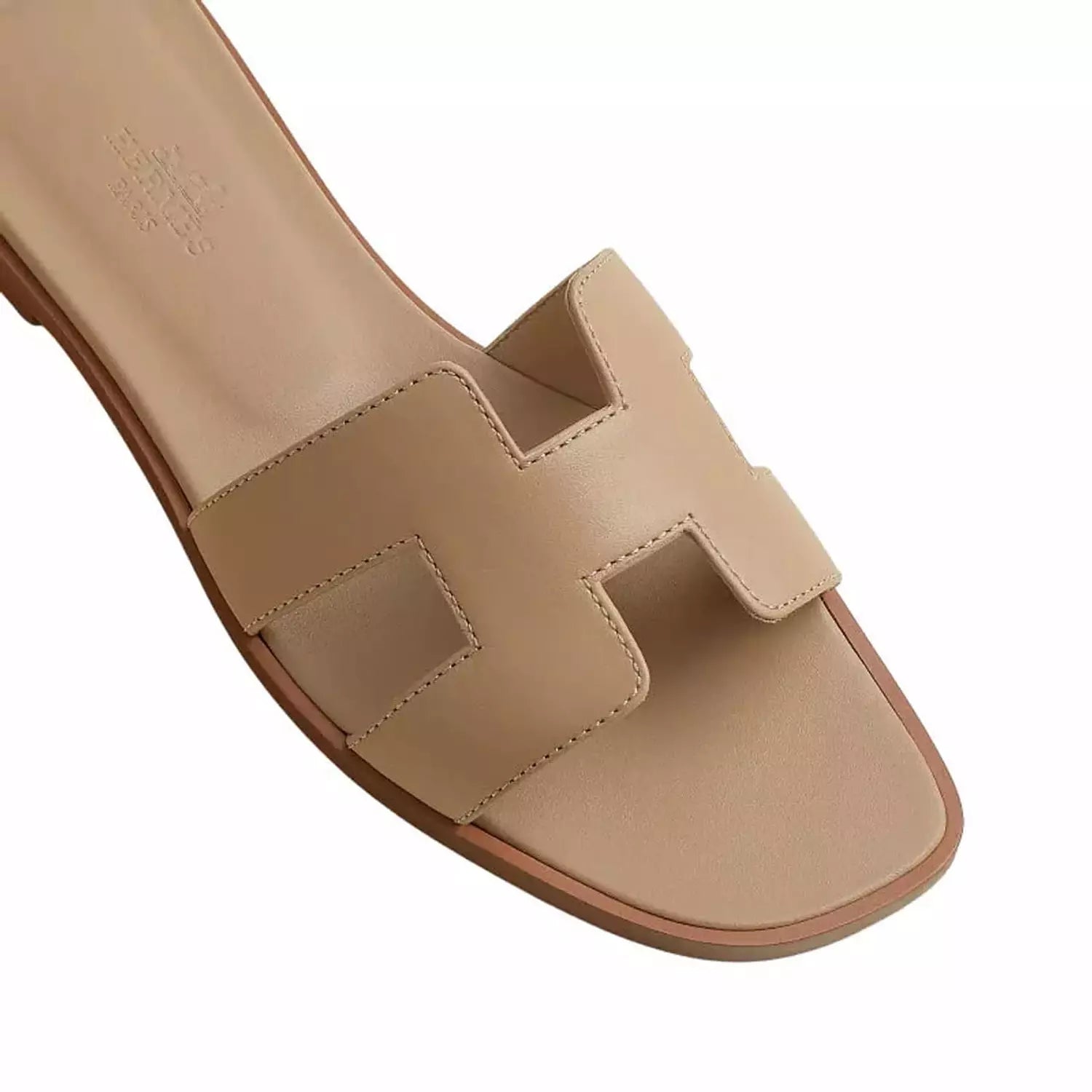 Hermes Oran Sandal Beige/Lin