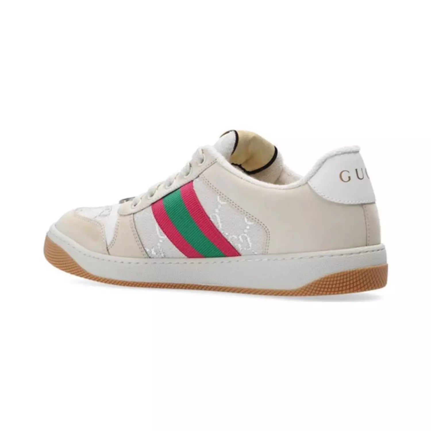 Gucci Screener Cream Leather