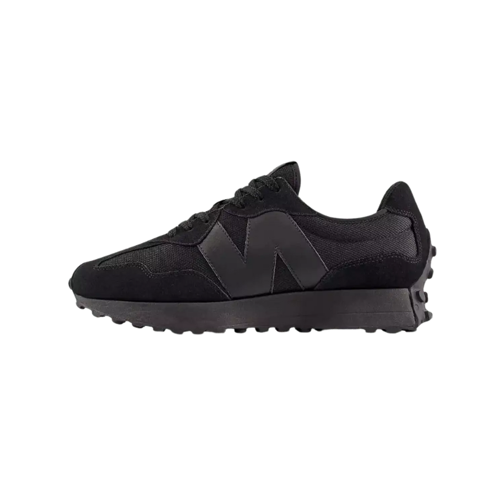 New Balance 327 - Black White Tongue Logo