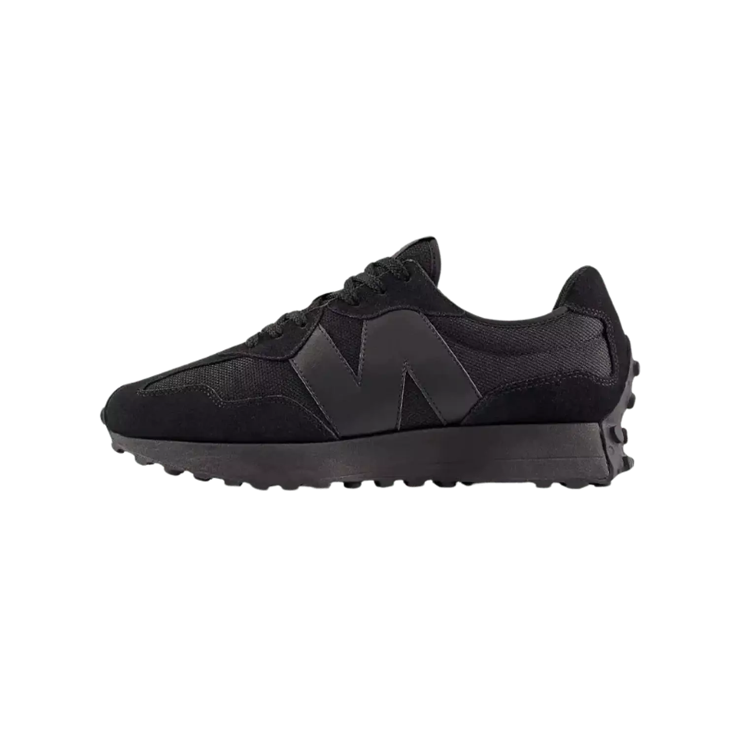 New Balance 327 - Black White Tongue Logo