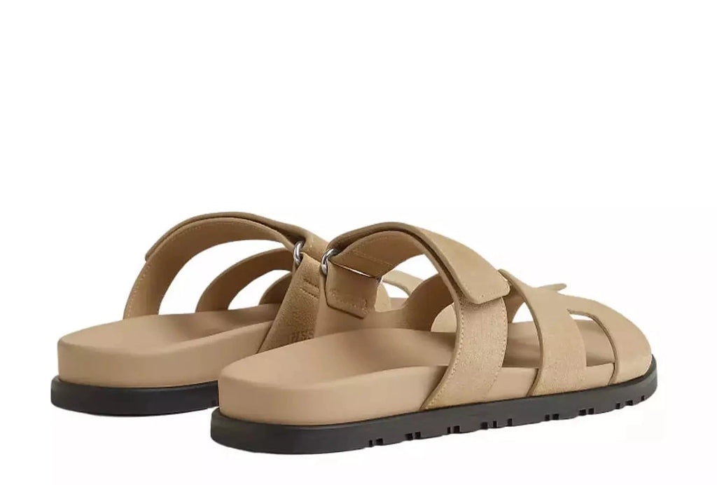 Hermes Chypre Sandal Beige Suede