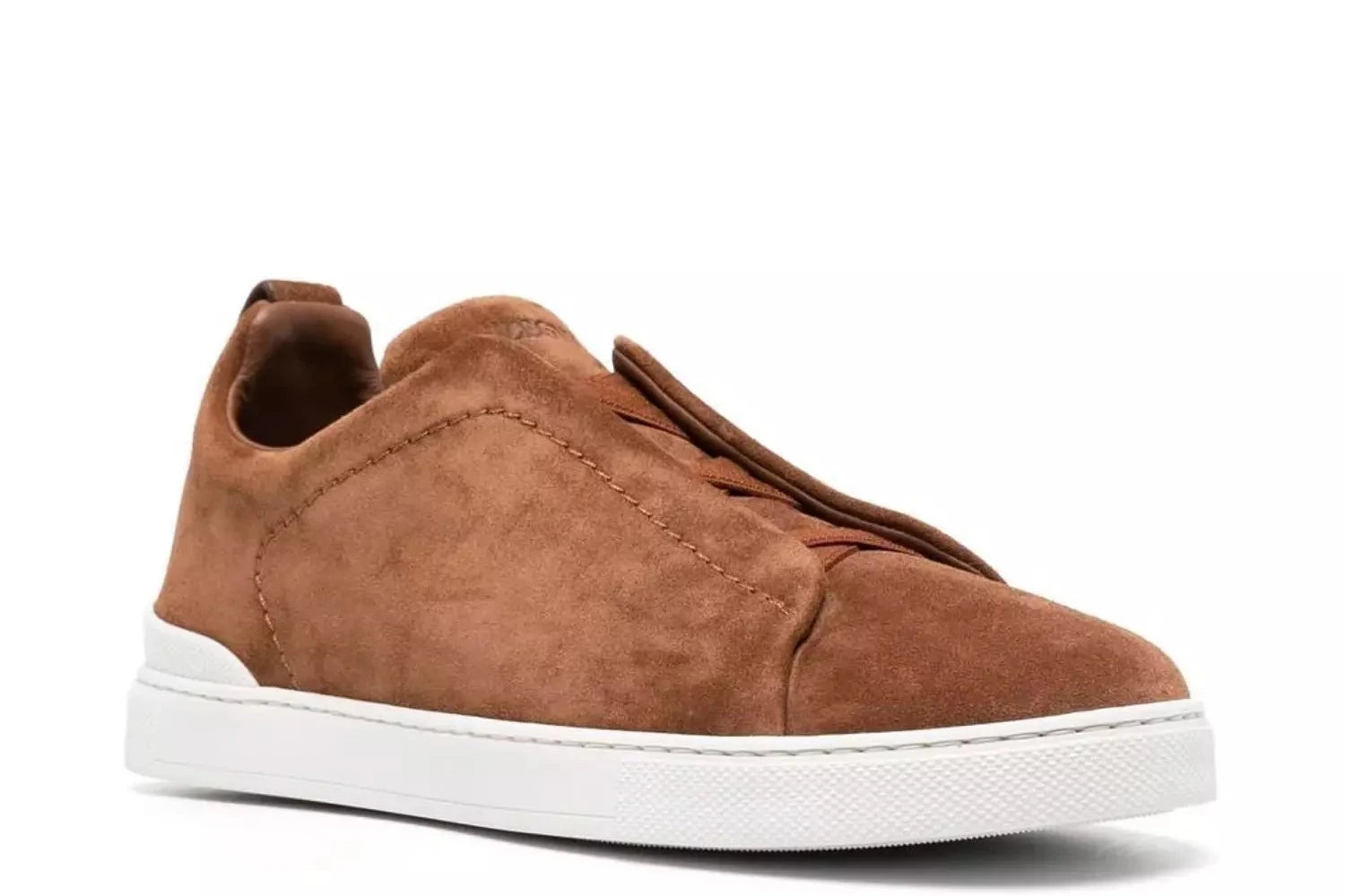 Zegna Tobacco Suede Triple Stitch™ Sneakers
