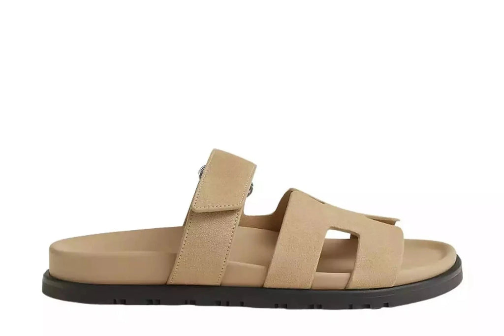 Hermes Chypre Sandal Beige Suede