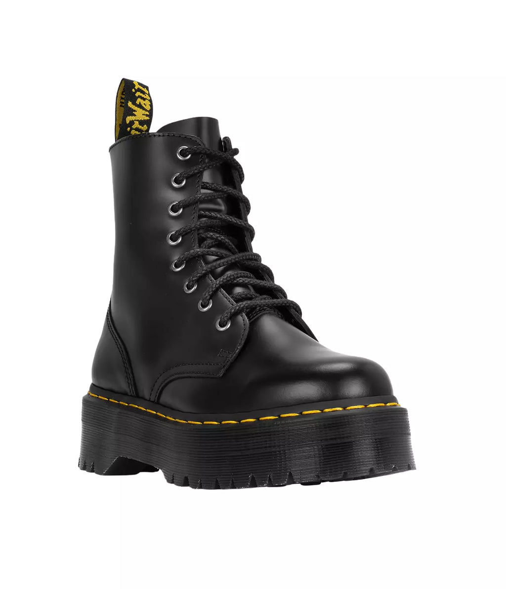 Dr. Martens Jadon Platform Boots - Black Smooth Leather