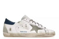 Golden Goose Super-Star – White Royal Blue Grey Suede Patch