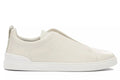 Zegna White Deerskin Triple Stitch™ Sneakers