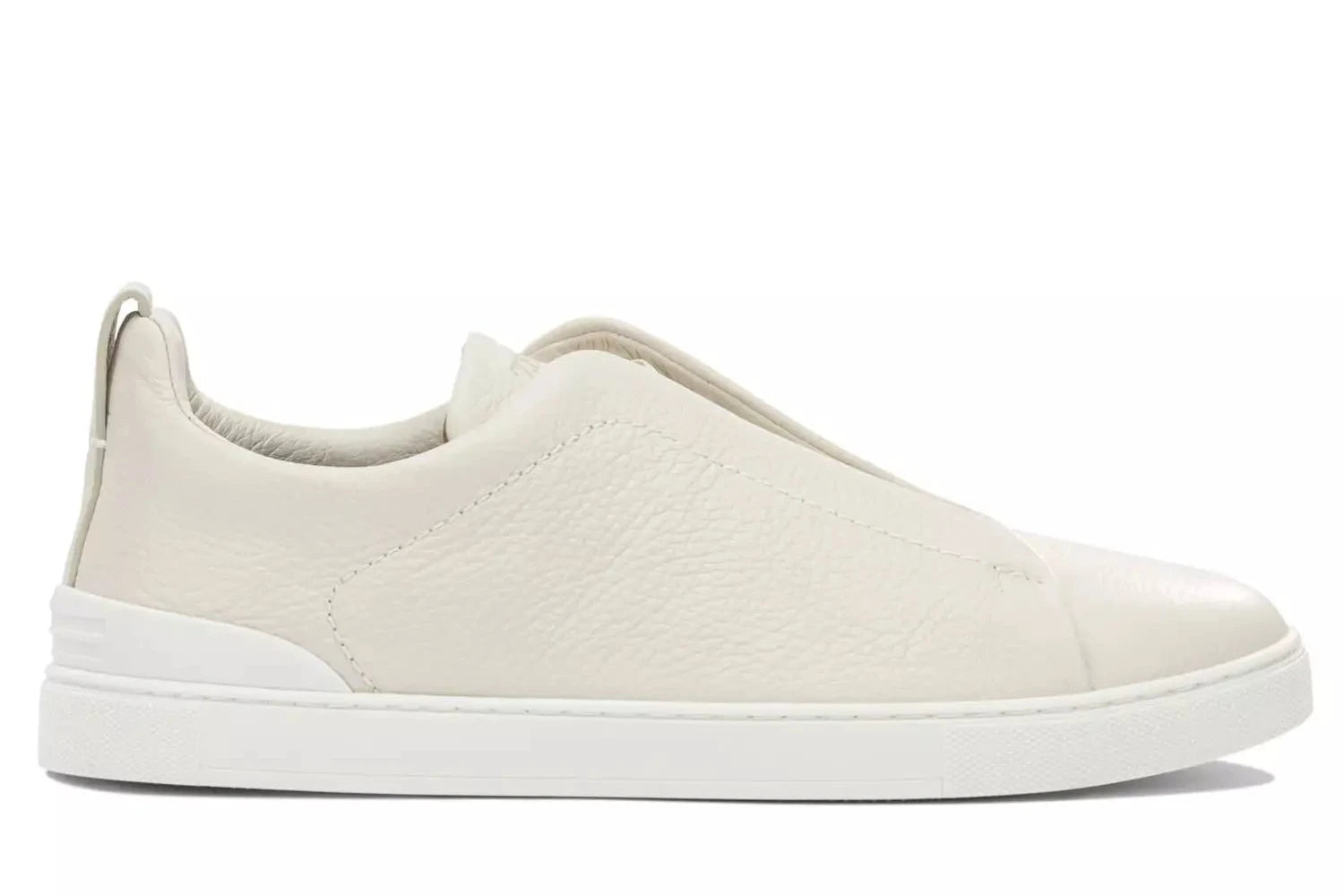 Zegna White Deerskin Triple Stitch™ Sneakers