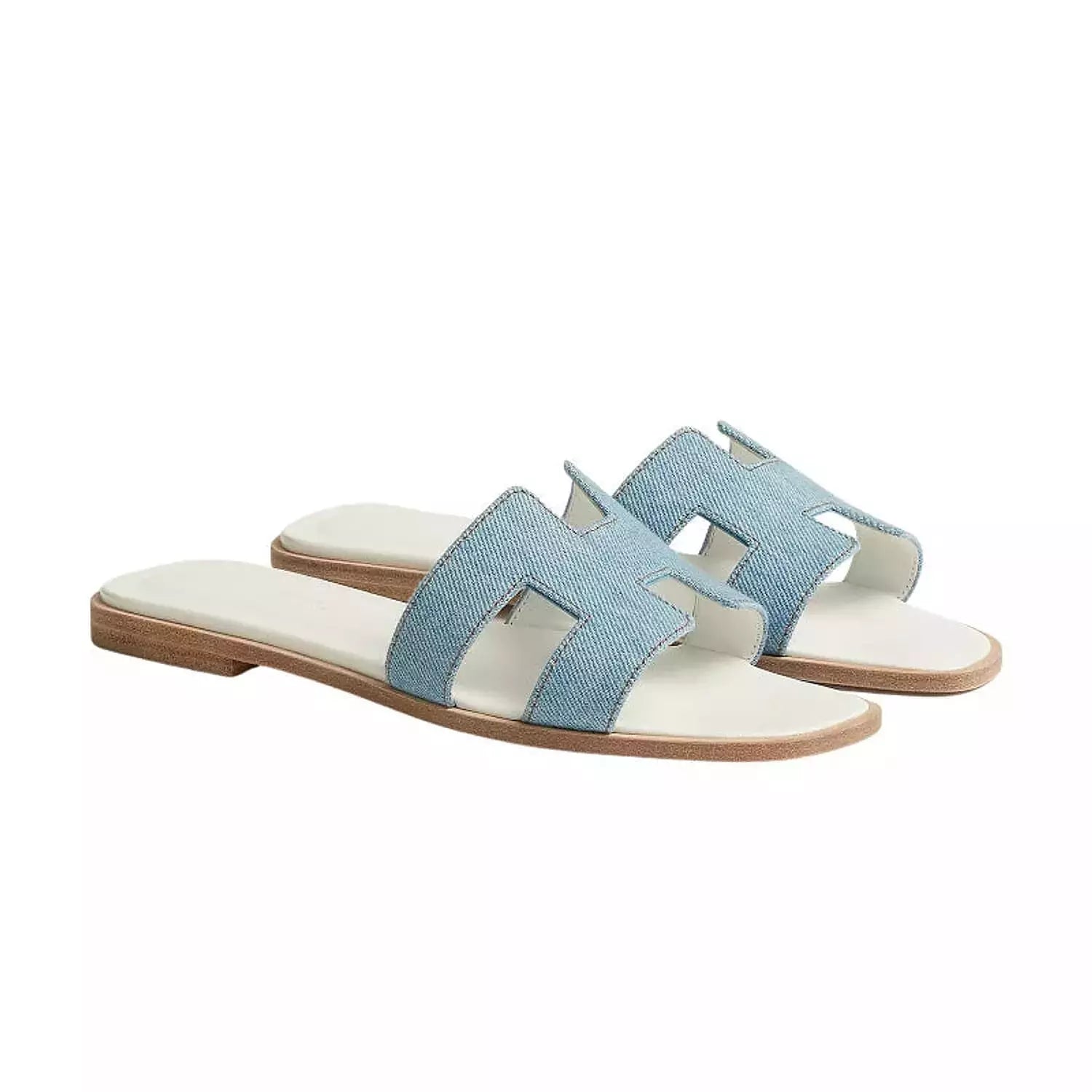 Hermes Oran Sandal Bleu/Clair