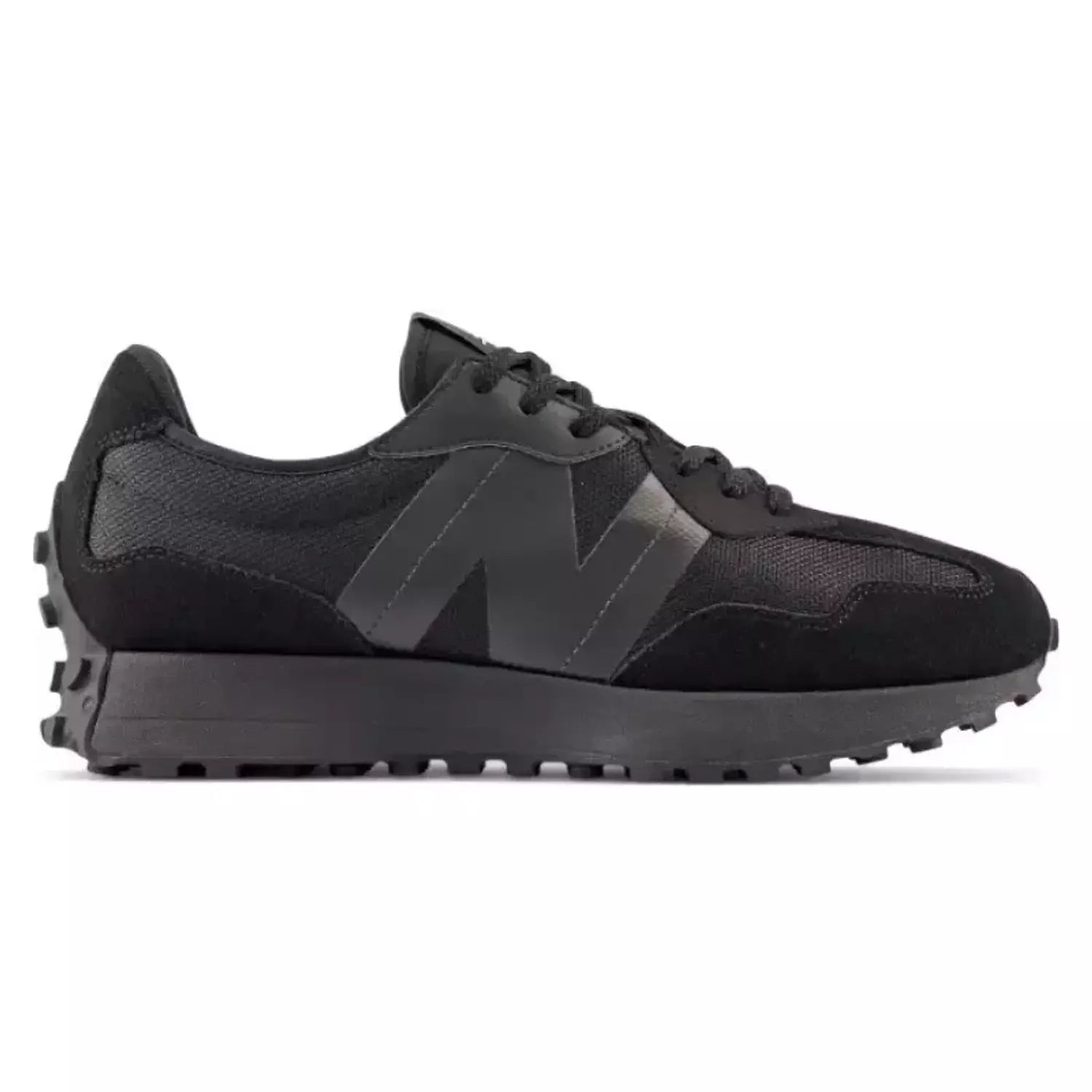 New Balance 327 - Black White Tongue Logo