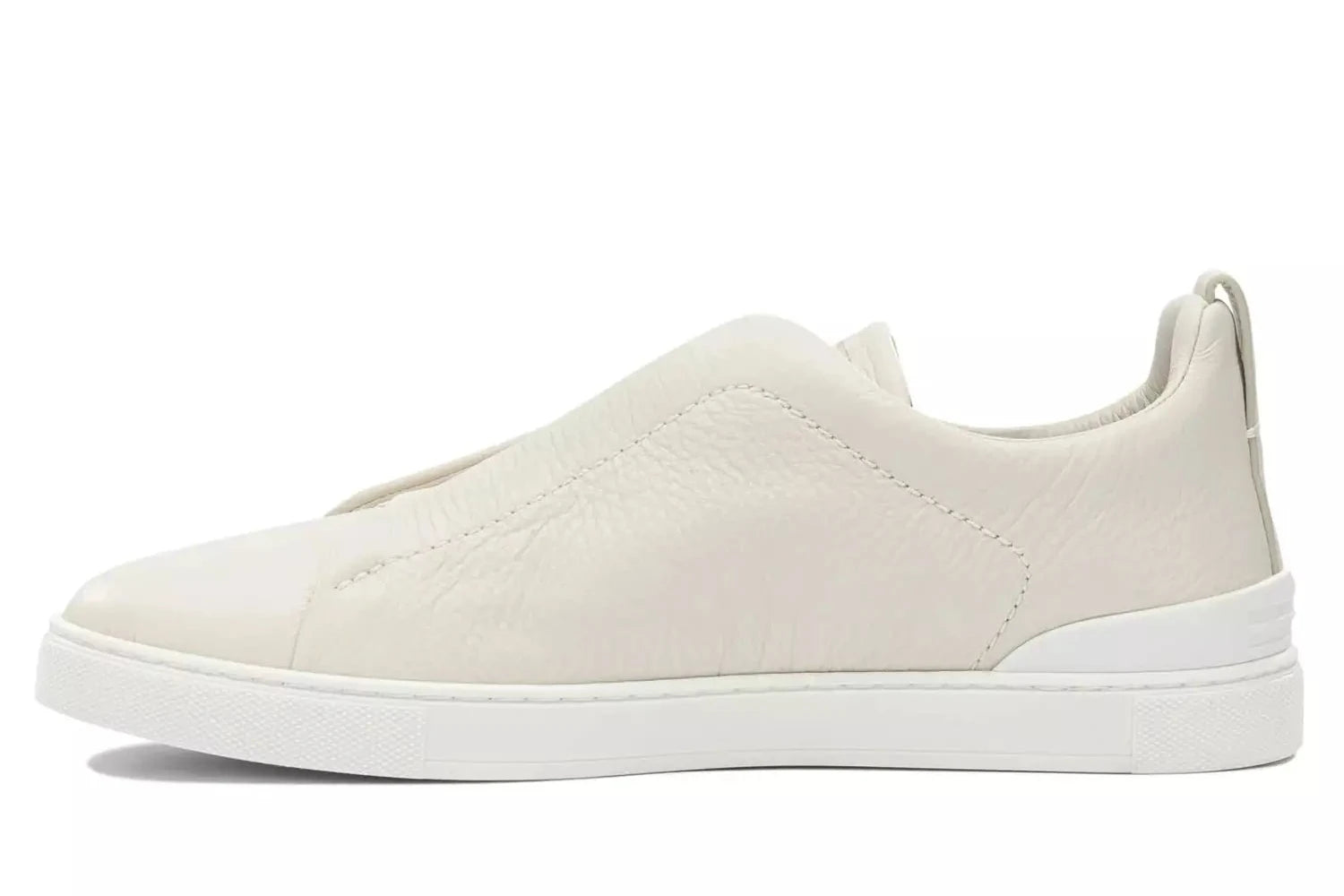 Zegna White Deerskin Triple Stitch™ Sneakers