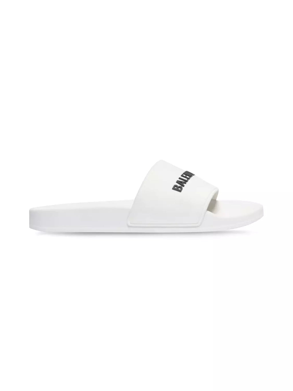 Balenciaga Pool Slide Sandal in white smooth rubber