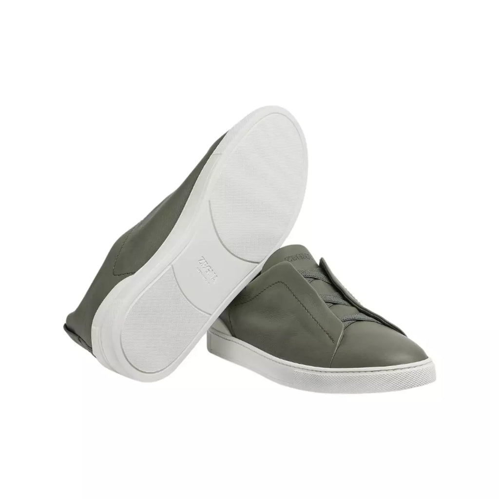 Zegna Triple Stitch Suede Sneakers