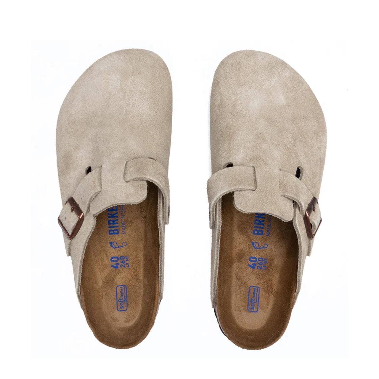 Birkenstock wide boston soft footbed - taupe