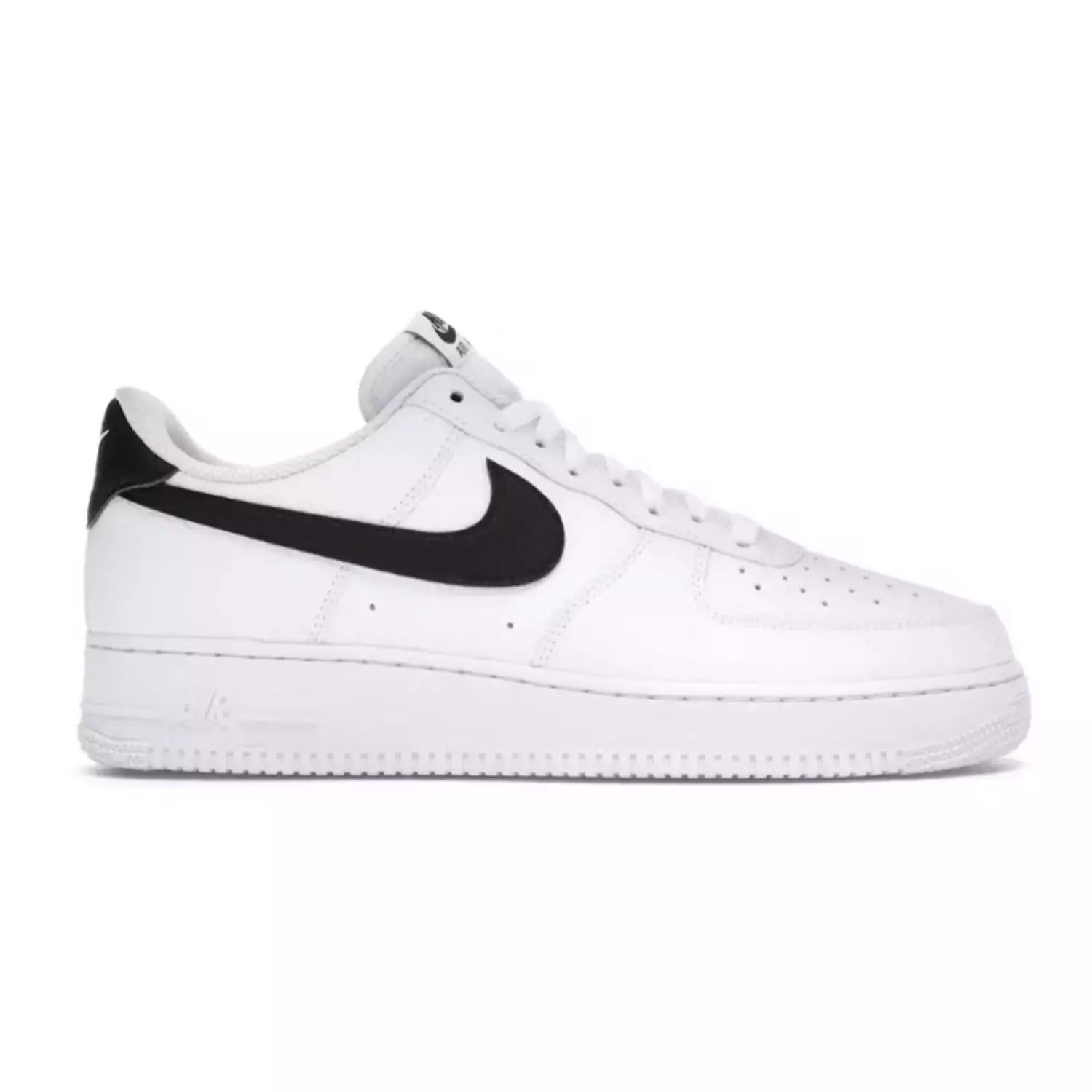 Nike Air Force 1 Low - White Black Pabbled Leather