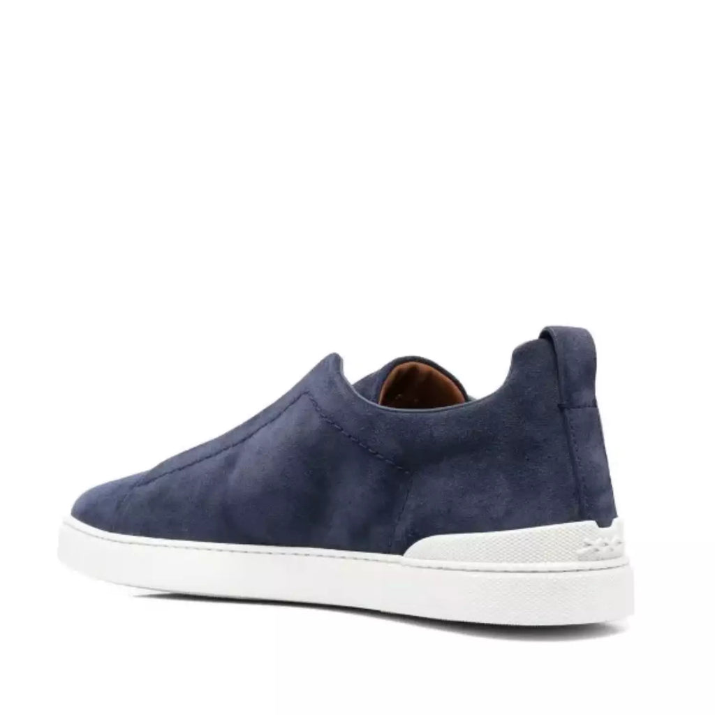 Zegna Utility Blue Suede Triple Stitch™ Sneakers