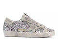 GOLDEN GOOSE Super-Star Glitter Sneakers - Silver